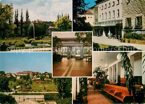 AK / Ansichtskarte Gallspach Institut Zeileis Kurpark Eingang Halle Ausblick Warteraum Gallspach