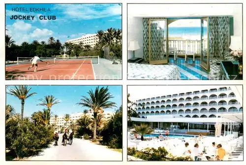 AK / Ansichtskarte Monastir_Tunesia Hotel Edkhila Jockey Club Tennis Reiten Swimming Pool 