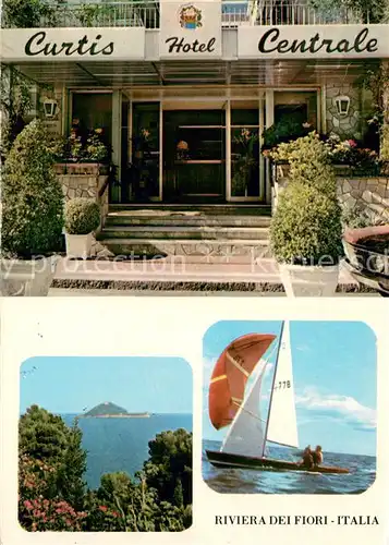 AK / Ansichtskarte Alassio Curtis Hotel Centrale Riviera dei Fiori Meerblick Segeln Alassio