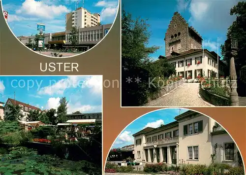 AK / Ansichtskarte Uster_ZH Ortsansichten Restaurant Terrasse Teich Schloss Uster_ZH