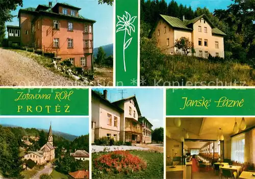 AK / Ansichtskarte Janske_Lazne Zotavovna ROH Protez Hotel Restaurant Kirche Janske_Lazne
