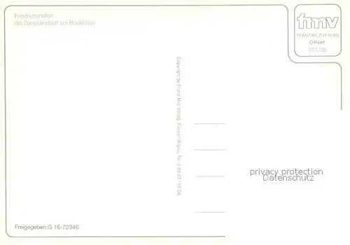 AK / Ansichtskarte Friedrichshafen_Bodensee Fliegeraufnahme Friedrichshafen Bodensee