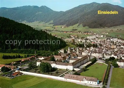 AK / Ansichtskarte Einsiedeln_SZ Fliegeraufnahme mit Kloster Einsiedeln SZ