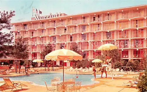 AK / Ansichtskarte Philadelphia_Pennsylvania Marriott Motor Hotel Pool and Patio area Philadelphia_Pennsylvania