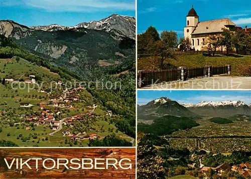AK / Ansichtskarte Viktorsberg Motiv mit Kirche Hoher Freschen Blick ins Rheintal Alpenpanorama Viktorsberg