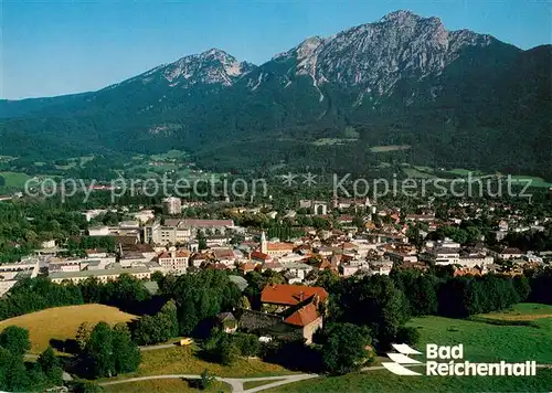 AK / Ansichtskarte Bad_Reichenhall Fliegeraufnahme mit Schloss Gruttenstein Zwiesel und Hochstaufen Bad_Reichenhall