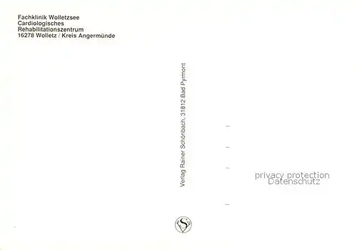 AK / Ansichtskarte Wolletz Fachklinik Wolletzsee Cardiologisches Reha Zentrum Wolletz