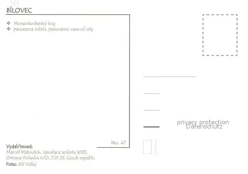 AK / Ansichtskarte Bilovec_Czechia Moravskoslezsky kraj Panorama mesta panoramic view of city 