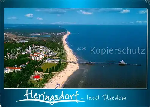 AK / Ansichtskarte Heringsdorf_Ostseebad_Usedom Fliegeraufnahme Heringsdorf_Ostseebad