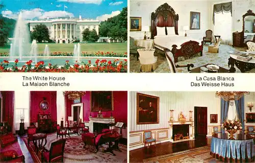 AK / Ansichtskarte Washington_DC The White House Lincolns Bedroom Red Room Blue Room 