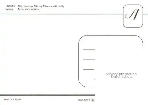 AK / Ansichtskarte Alta_Norwegen Fliegeraufnahme Alta Norwegen