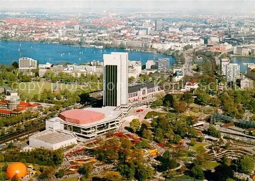 AK / Ansichtskarte Hamburg Blick vom Fernsehturm auf Congress Centrum und Alster Hamburg