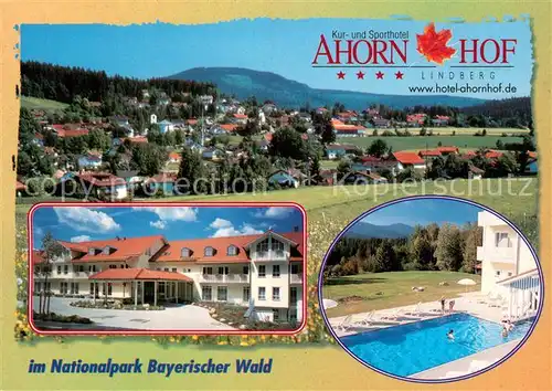 AK / Ansichtskarte Lindberg_Regen Panorama Kur und Sporthotel Ahorn Hof Pool Lindberg Regen