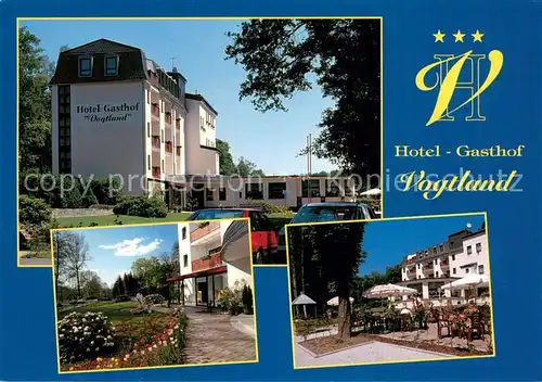 AK / Ansichtskarte Muehlhausen_Vogtland Hotel Gasthof Vogtland Park Terrasse Muehlhausen_Vogtland