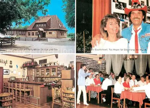 AK / Ansichtskarte Krogaspe Landhaus Krogaspe Bar Stimmung mit Tex Haper Veranstaltung Krogaspe