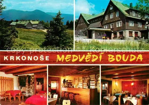 AK / Ansichtskarte Spindleruv_Mlyn_Spindlermuehle Medvedi Bouda Krkonose Bergbaude im Riesengebirge Spindleruv_Mlyn