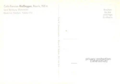 AK / Ansichtskarte Rauris Cafe Pension Riesslegger Rauris