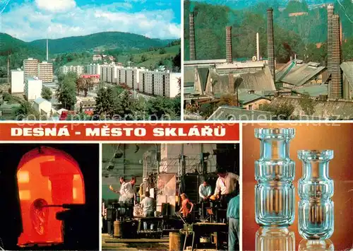 AK / Ansichtskarte Desna_Darre Mesto Sklaru tradici dnes udrzuje narodni podnik Jablonecke sklarny 