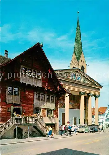 AK / Ansichtskarte Dornbirn_Vorarlberg Rotes Haus am Marktplatz Dornbirn Vorarlberg