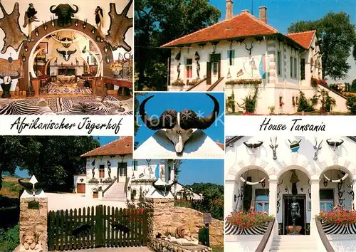 AK / Ansichtskarte Balatonederics Afrikai Vadaszotthon House Tansania 