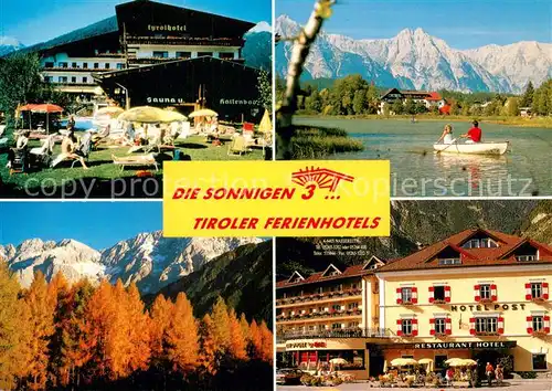 AK / Ansichtskarte Obsteig_Tirol Tyrolhotel Panorama Herbstidyll Hotel Post Obsteig_Tirol