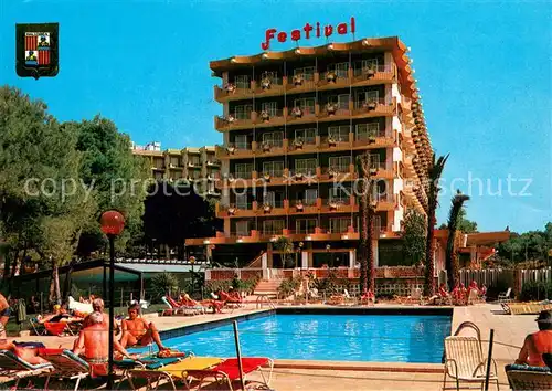AK / Ansichtskarte Playa_de_Palma_Mallorca Hotel Festival Pool Playa_de_Palma_Mallorca
