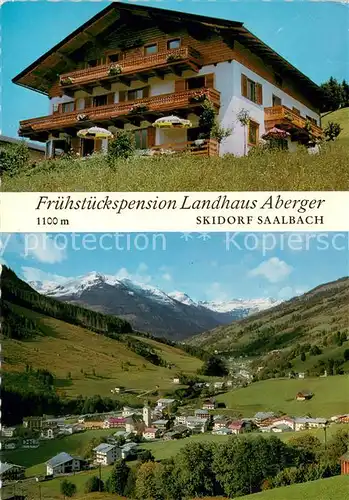 AK / Ansichtskarte Saalbach Hinterglemm Fruehstueckspension Landhaus Aberger Panorama Saalbach Hinterglemm