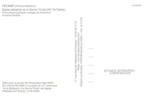 AK / Ansichtskarte Fecamp_76 Eglise abbatiale de la Sainte Trinite Vue aerienne 