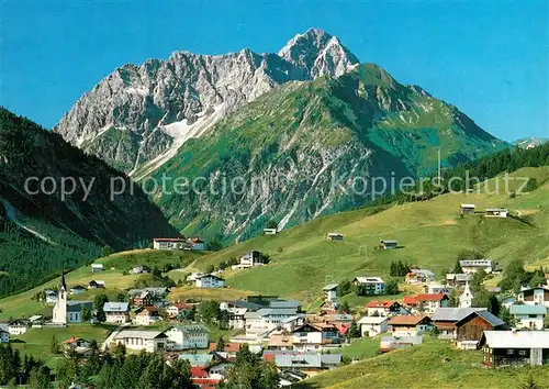 AK / Ansichtskarte Hirschegg_Kleinwalsertal_Vorarlberg mit Widderstein Hirschegg_Kleinwalsertal