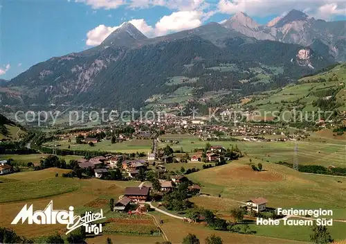 AK / Ansichtskarte Matrei_Osttirol Fliegeraufnahme mit Hohe Tauern und OT Bichl Matrei_Osttirol