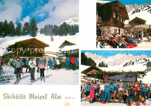 AK / Ansichtskarte Latemar Restaurant Skihuette Maierl Alm Terrasse Latemar