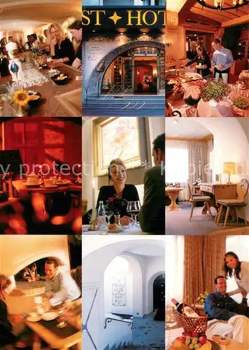 AK / Ansichtskarte Davos_Platz_GR Morosani Posthotel Gastraeume Zimmer Buffet Davos_Platz_GR