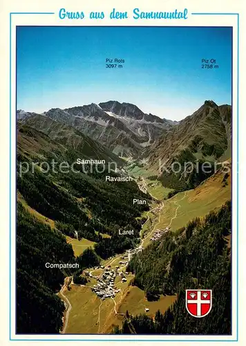 AK / Ansichtskarte Samnaun Compatsch Samnauntal Fliegeraufnahme Samnaun Compatsch