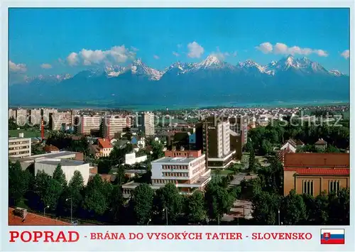 AK / Ansichtskarte Poprad Brana do Vysokych Tatier Fliegeraufnahme Poprad