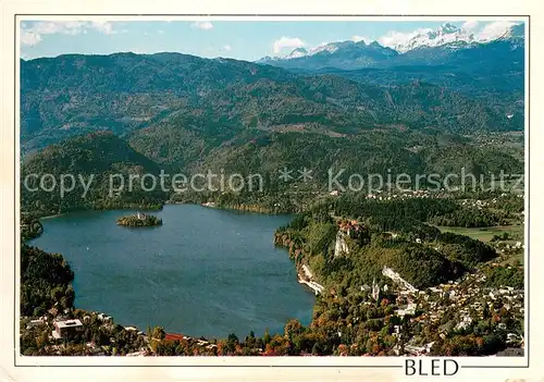 AK / Ansichtskarte Bled V Ozadju Triglav Fliegeraufnahme Bled