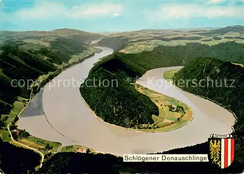 AK / Ansichtskarte Schloegener_Schlinge Fliegeraufnahme Schloegener Schlinge