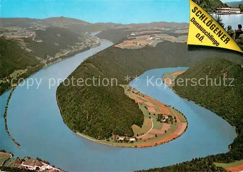 AK / Ansichtskarte Schloegener_Schlinge Fliegeraufnahme Schloegener Schlinge