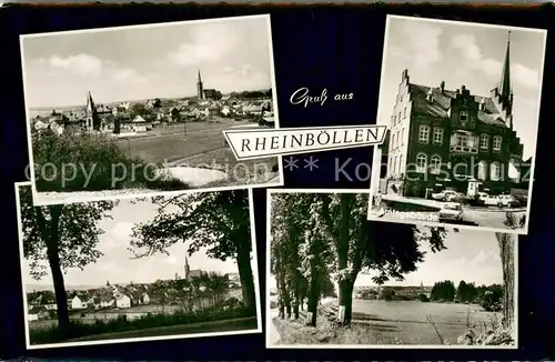 AK / Ansichtskarte Rheinboellen Stadtpanorama Amtsgebaeude Landschaft Rheinboellen