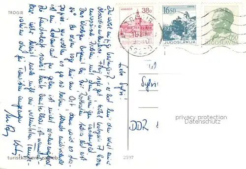 AK / Ansichtskarte Trogir_Trau Ansicht mit Festung Trogir Trau