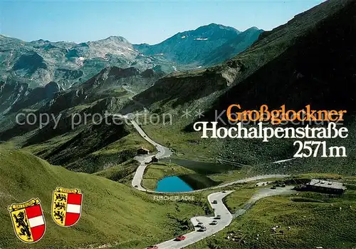 AK / Ansichtskarte Grossglockner_Hochalpenstrasse Panorama Blick vom Fuschertoerl Alpengasthoefe 