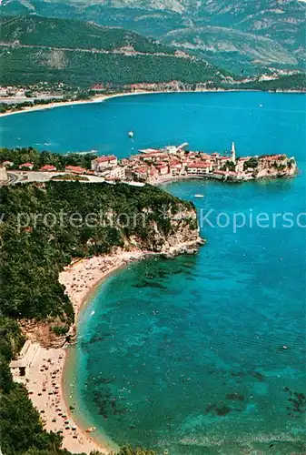 AK / Ansichtskarte Budva_Montenegro Fliegeraufnahme 