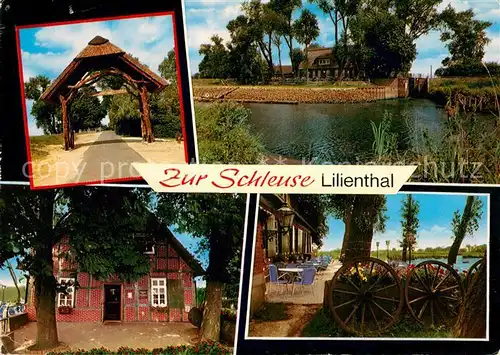 AK / Ansichtskarte Lilienthal_Bremen Gaststaette Zur Schleuse Terrasse Schleusentor Lilienthal Bremen