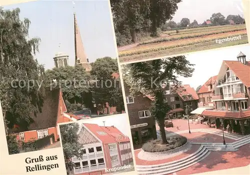 AK / Ansichtskarte Rellingen Kirche Krupunder Egenbuettel Dorfplatz Rellingen