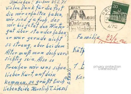 AK / Ansichtskarte Beckum_Westfalen Fernsehturm Hoexberg Liebfrauenkirche Christus Kirche Nordstrasse Beckum_Westfalen