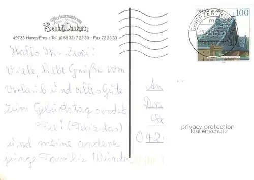 AK / Ansichtskarte Haren_Ems Ferienzentrum Schloss Dankern Strand Halle  Haren_Ems