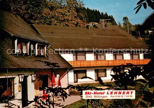 AK / Ansichtskarte Willingen_Sauerland Ski Hotel Lehnert Aussenansicht  Willingen_Sauerland