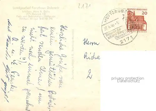AK / Ansichtskarte Dobrock Landgasthof Forsthaus Innenansicht Dobrock