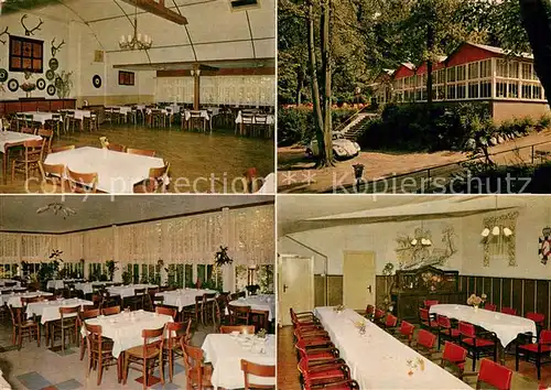 AK / Ansichtskarte Buechen_Lauenburg Gaststaette Waldhalle am Steinautal Innen  und Aussenansicht Buechen_Lauenburg