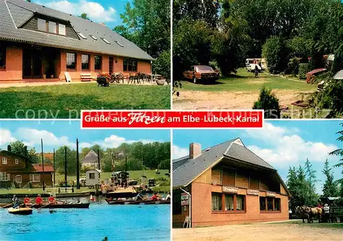AK / Ansichtskarte Fitzen Gasthaus Zur Faehre am elbe Luebeck Kanal Teilansichten Aussenansicht Fitzen