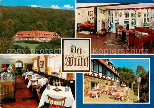AK / Ansichtskarte Bad_Eilsen Hotel Der Waldhof Innen  und Aussenansichten Bad_Eilsen